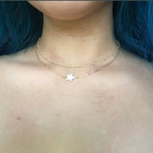 NEW double star choker/necklace